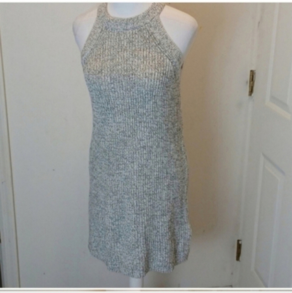 Madewell size small Ribbed sweater dress Halter Knit